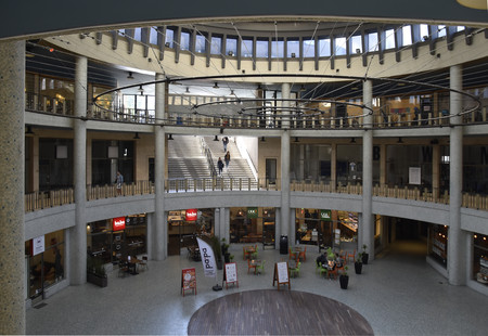 Ravensteingalerij, Brussel, zicht in de rotonde (© ARCHistory, foto 2019)