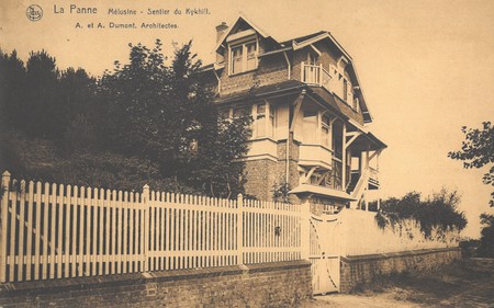 Kykhillweg, La Panne, Villa 'La Mélusine', détruite (© Collection cartes postales, Yves Dumont - ARCHYVES)