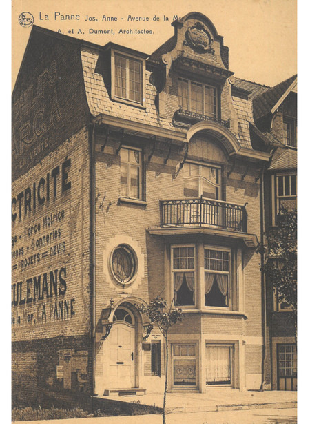 Zeelaan, La Panne, Villa 'Jos. Anne', détruite (© Collection cartes postales, Yves Dumont - ARCHYVES)