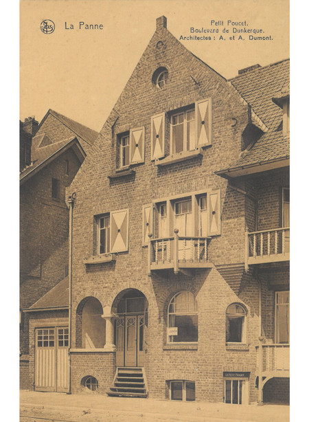 Duinkerkelaan, La Panne, Villa 'Petit Poucet', détruite (© Collection cartes postales, Yves Dumont - ARCHYVES)