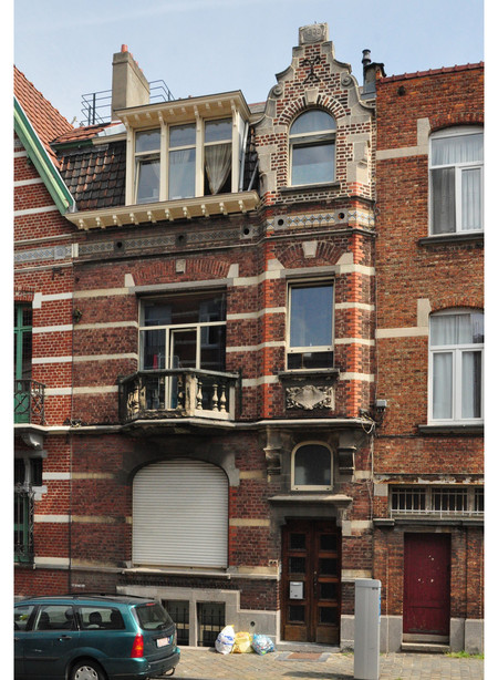 Rue Thomas Vinçotte 44, Schaerbeek, maison pour le peintre Herman Richier (© urban.brussels)