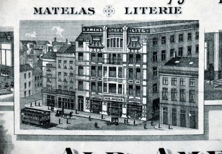 Albert Ameke, Place Fontainas 9-15, Bruxelles, en-tête, AVB/TP 47599 (1911)