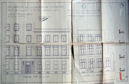 Cie d'assurance Vie Utrecht, Wetstraat 13-15, Brussel, opstanden, SAB/OW 33739 (1936)