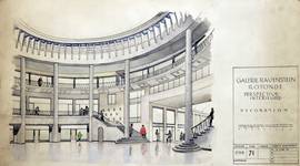Ravensteingalerij, Brussel, perspectief in de rotonde (© Fondation CIVA Stichting/AAM, Brussels)