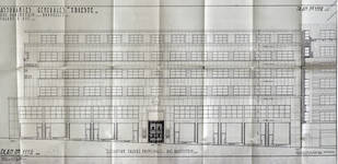 Rue Ravenstein 26-46, Bruxelles, Assurances Trieste, élévation, AVB/TP 50076, 1935