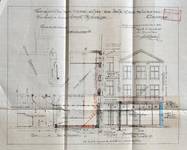 Michiels, Rue Haute 195-199, Bruxelles, projet de transformation du 195, plan du rez-de-chaussée et élévation de la façade, AVB/TP 34143 (1927)