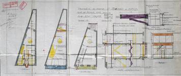 Harker's Sports, Rue de Namur 62-62A, Bruxelles, plan des niveaux et coupe, AVB/TP 17551