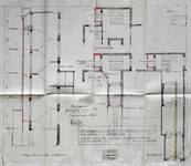 Nieuwstraat 48-50, Brussel, ingangsdeur, grondplannen en doorsnede, SAB/OW 26770 (1921)