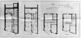 Boulevard Clovis 85-87, Bruxelles Extension Est, premier projet, plans des quatre niveaux, AVB/TP 25399 (1899).