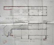 Magasin Cecil Shoe, Rue Neuve 49, Bruxelles, coupe et plan du premier étage, AVB/TP 1698 (1912)