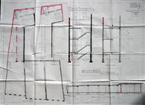 Banque privée, Rue de la Colline 16, Bruxelles, projet non réalisé, plan du deuxième étage et coupe, AVB/TP 33021 (1921)