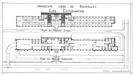 Avenue Paul Héger, Bruxelles Extension Sud, ULB - Bâtiment F1 - cité estudiantine Paul Héger (© Dumont, Dumont & Van Goethem, Quelques travaux d'architecture, [1939], p. 31)