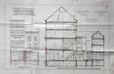 Liétart, Rue Neuve 63-63a-67, Bruxelles, élévation des façades avant et coupe longitudinale, AVB/TP 32530 (1926)
